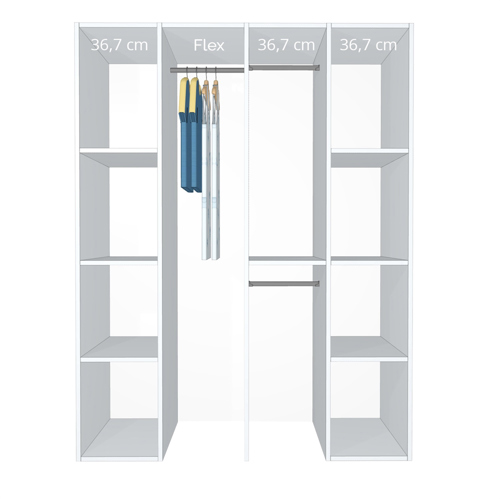 Inventar fra bredde 140 cm til 160 cm - Kitchn - Model A